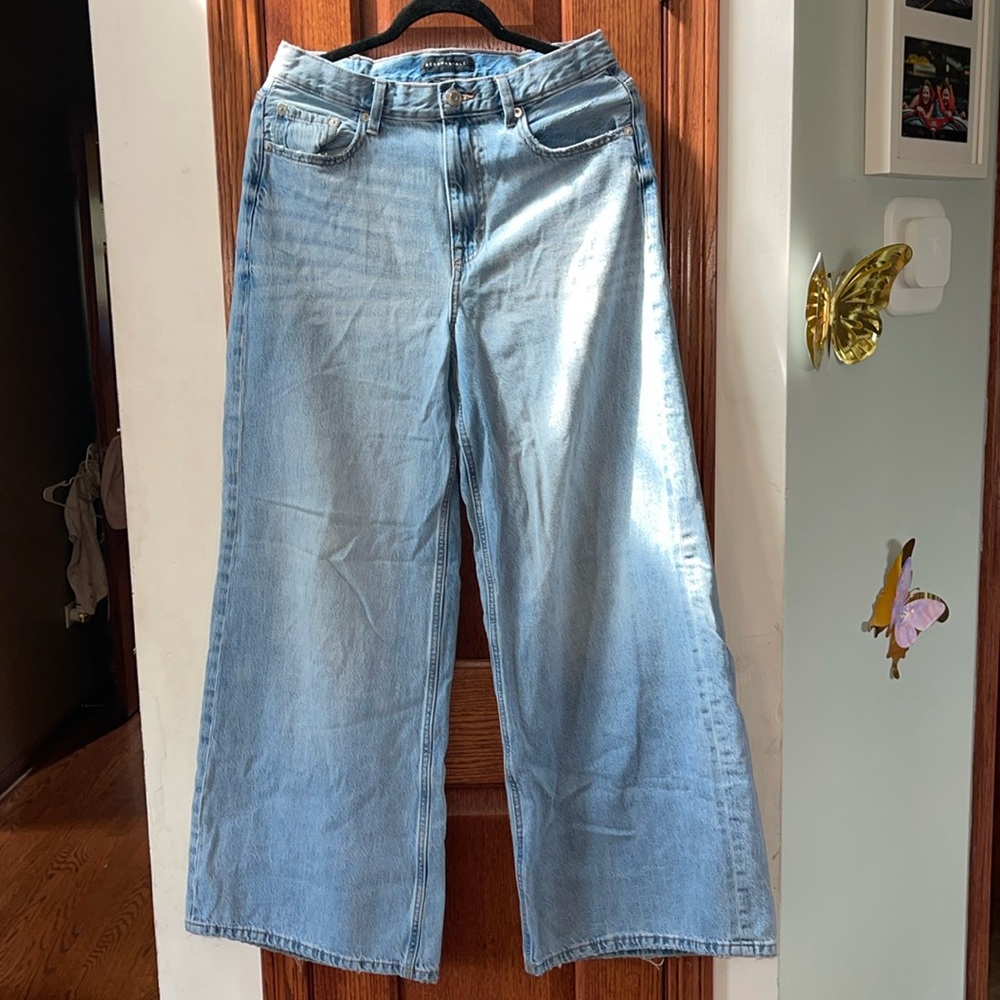 Aeropostale Blue Flare Wide Leg Jeans